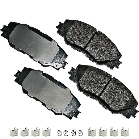 Akebono Proact Ultra Premium Ceramic Pads, Akebono Act1211A Proact ACT1211A